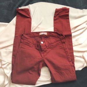 Altar’d State Dark Red Skinny Low Rise Jean